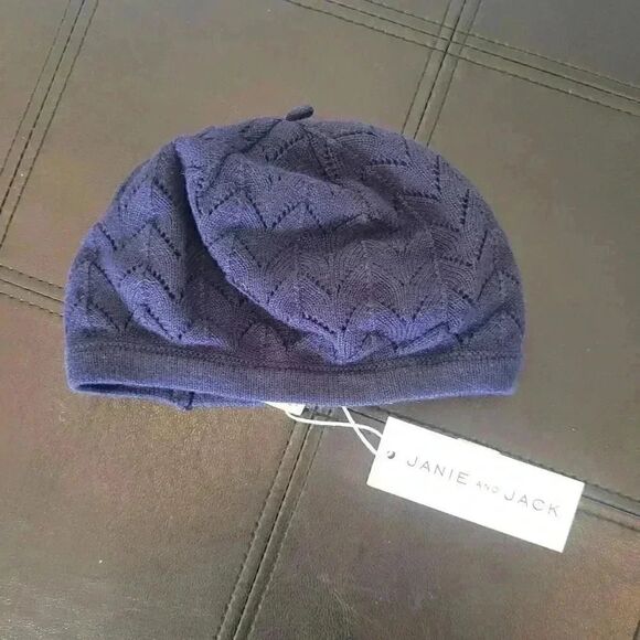 𝅺Janie and Jack Unisex Navy Soft Knit Beanie Hat NEW NWT - Picture 2 of 6